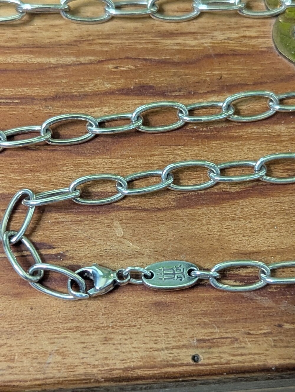 James Avery Retired Oval Link 36" Necklace Sterling Silver - Picture 3 of 3